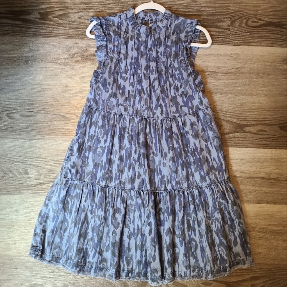Anthropologie Blue and Gray Denim Dress